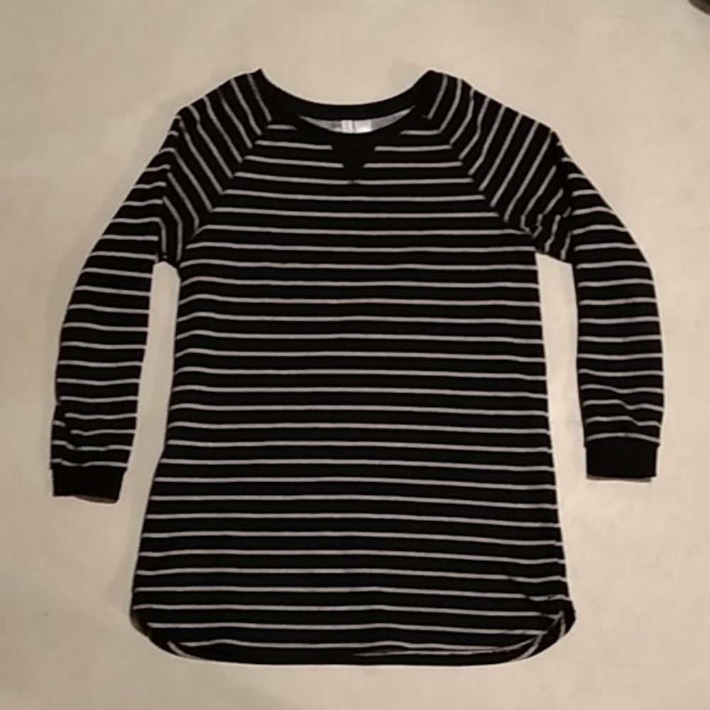 H&M Basic Divided Black Gray Sweatshirt Tunic M